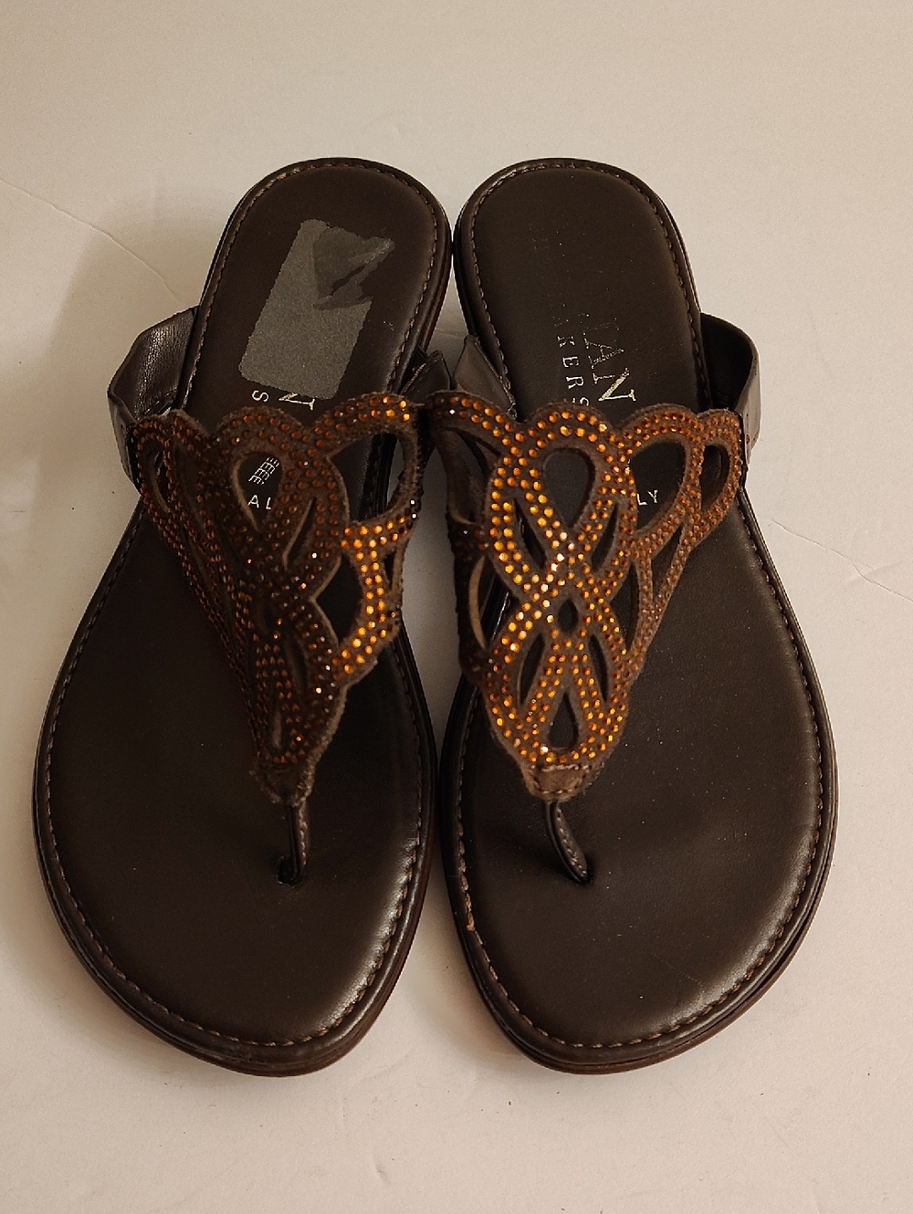 Italian Shoemakers Made Italy Women’s Size 6 Brown Thong Sandals GY3D X